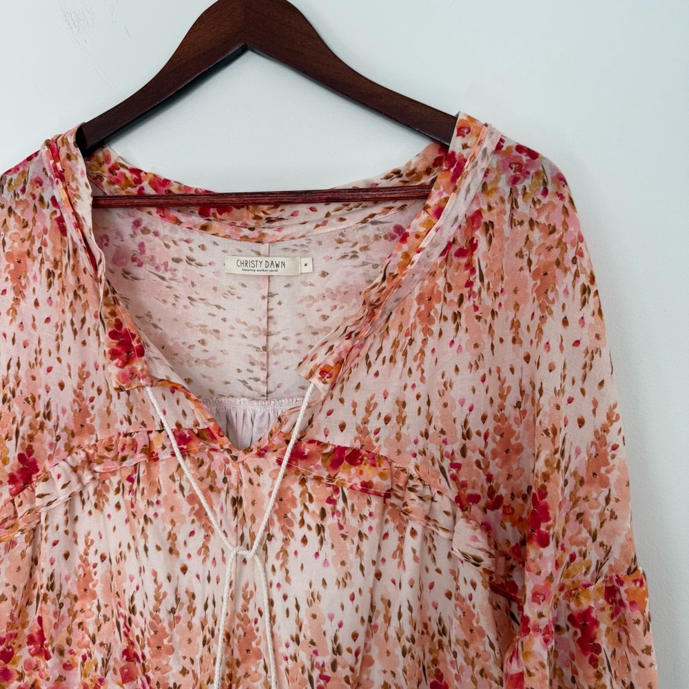 Christy Dawn The Adeline Dress in Sunset Gladiola Size Medium Boho Cottagecore - Picture 7 of 12